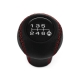 Nissan Short Shift Knob 6 Speed Manual Transmission Genuine Leather Red Stitched Gear Shifter Lever Screw-On Type M10x1.25
