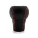 Mazda Genuine Leather Short Shift Knob Red Stitched 6 Speed Manual Transmission Gear Shifter Lever Screw-On Type M10x1.25