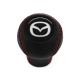 Mazda Nardi Tokyo Shift Knob Red Stitched 5 & 6 Speed Manual Transmission Real Leather Gear Shifter Lever Screw-On Type M10x1.25