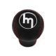 Mazda Short Shift Knob Red Stitched 5 & 6 Speed Manual Transmission Genuine Leather Gear Shifter Lever Screw-On Type M10x1.25