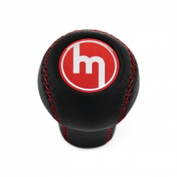 Mazda Short Shift Knob Red Stitched 5 & 6 Speed Manual Transmission Genuine Leather Gear Shifter Lever Screw-On Type M10x1.25