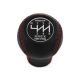 Mazda Trust Grex Black Emblem Shift Knob 6 Speed Manual Gearbox Real Leather Red Stitch Shifter Lever Screw-On Type M10x1.25