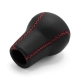 Mazda Trust Grex Black Emblem Shift Knob 6 Speed Manual Gearbox Real Leather Red Stitch Shifter Lever Screw-On Type M10x1.25